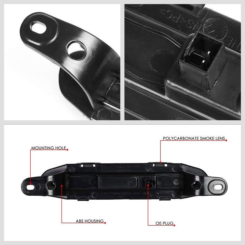 Smoke Len/Chrome Housing Full LED Rear Third Brake Light for 06-10 Dodge Charger