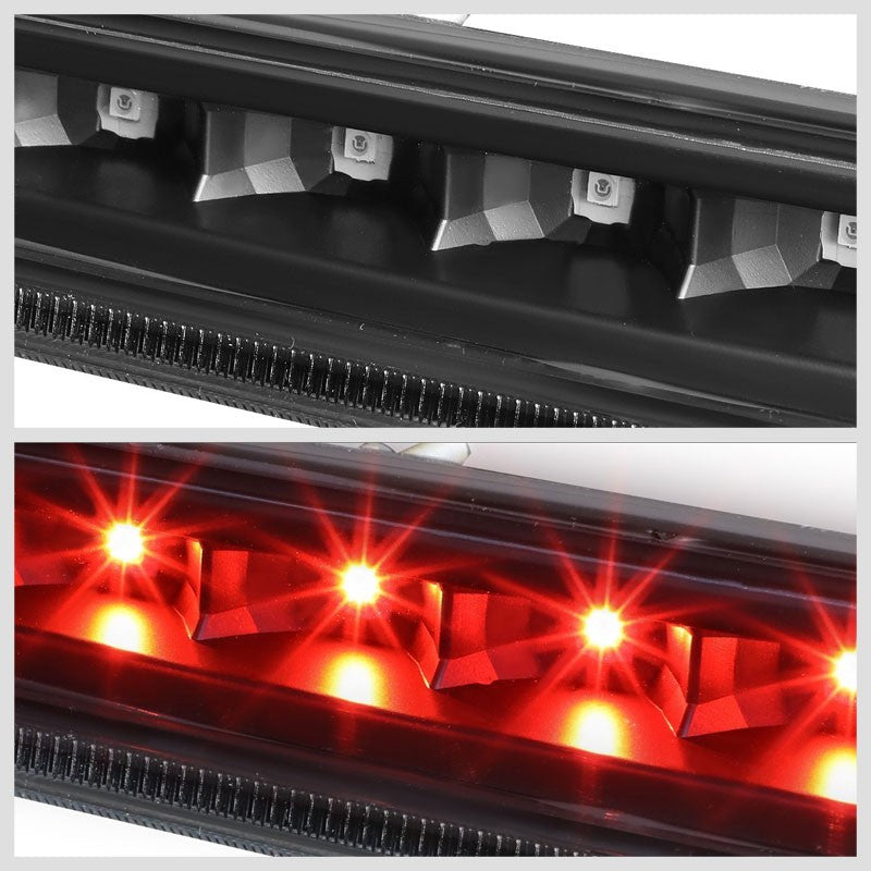 Black Housing Clear Lens Red LED Third Brake Light For 07-14 Chevrolet Tahoe