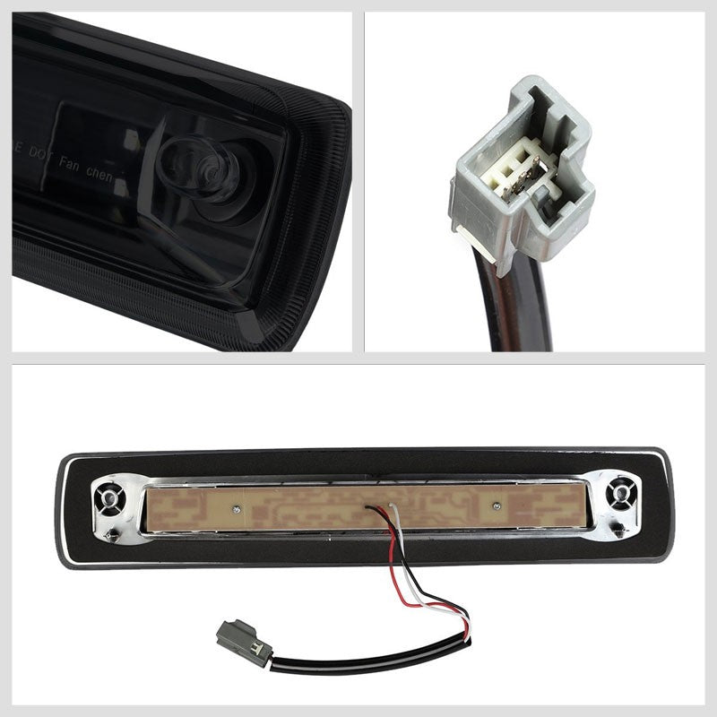 Black Housing Smoked Lens 3D LED Third Brake+Cargo Light For 15-18 Colorado