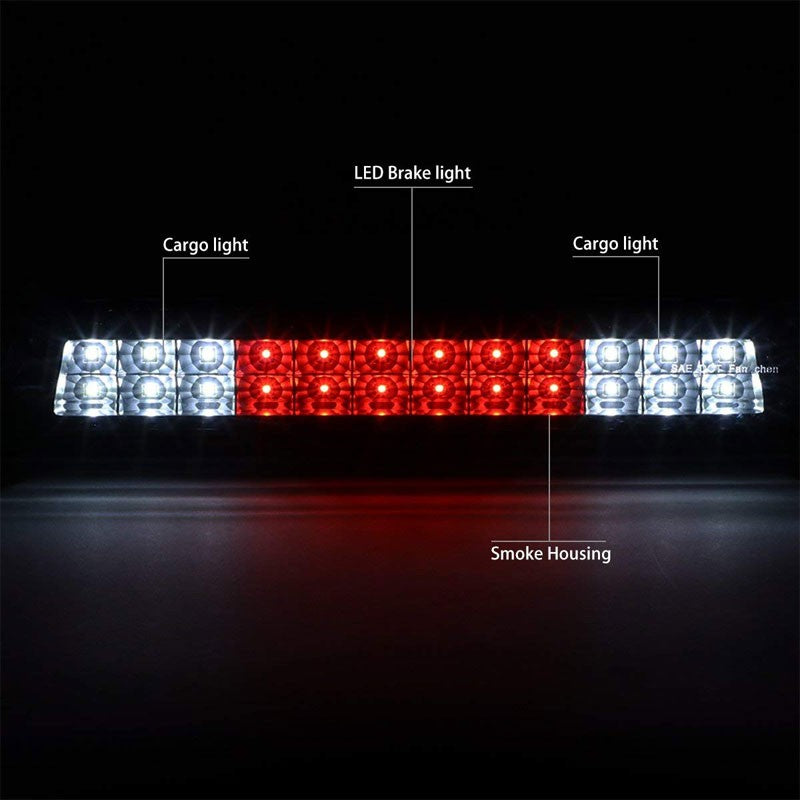 Black Housing Smoked Lens LED Rear Cargo+3RD Third Brake Light For 15-18 Canyon