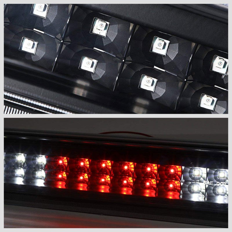 Black Housing Clear Lens LED Rear Cargo+3RD Third Brake Light For 15-18 Canyon