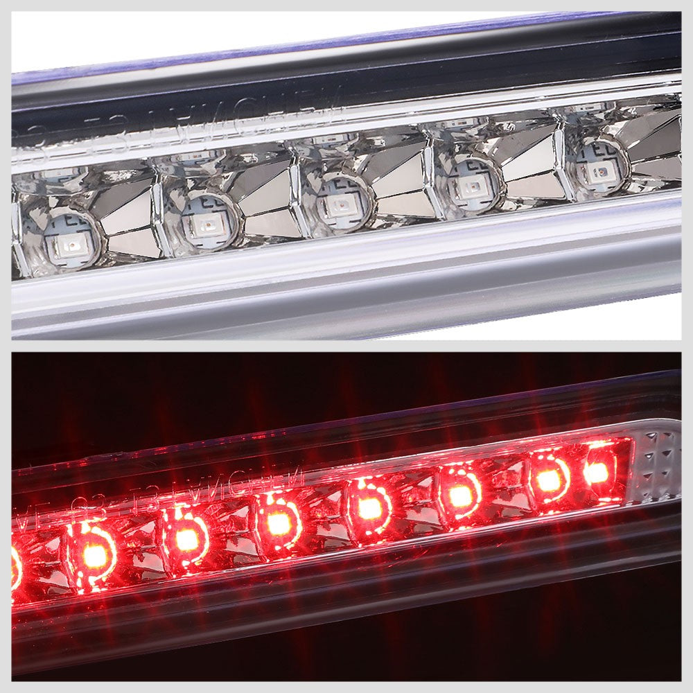 Chrome Housing/Clear Lens LED Rear Tail Third Brake Light For 15-18 Chevy Trax