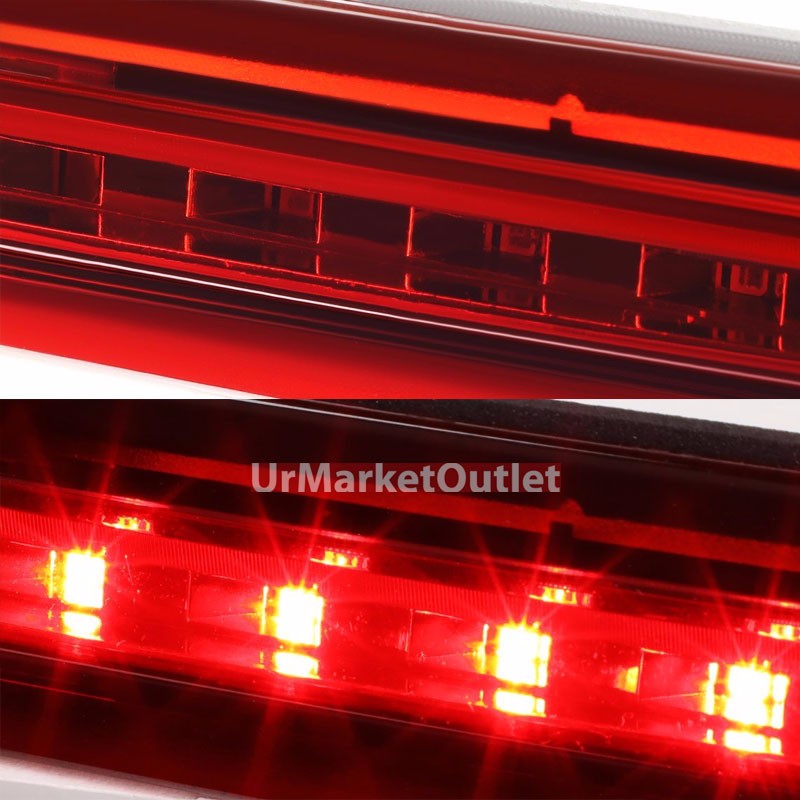 Chrome Housing Red Lens Third Center Brake Red LED Light For Mazda 13-16 CX-5