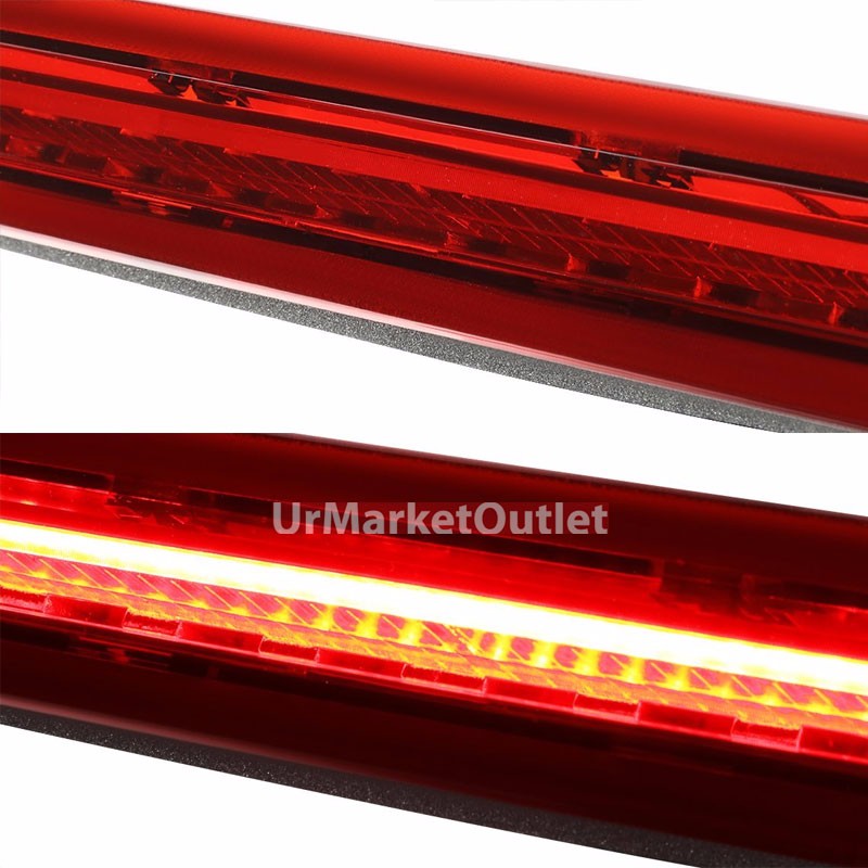 Chrome Housing Red Lens Third Center Brake Red LED Light For Mazda 13-16 CX-5
