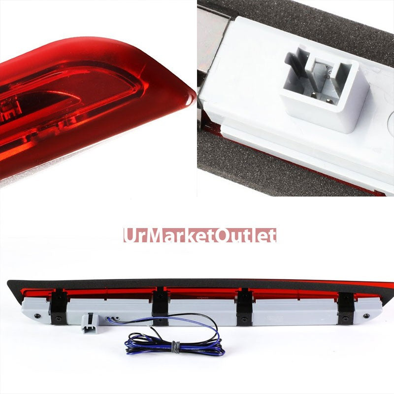 Chrome Housing Red Lens Third Center Brake Red LED Light For Mazda 13-16 CX-5