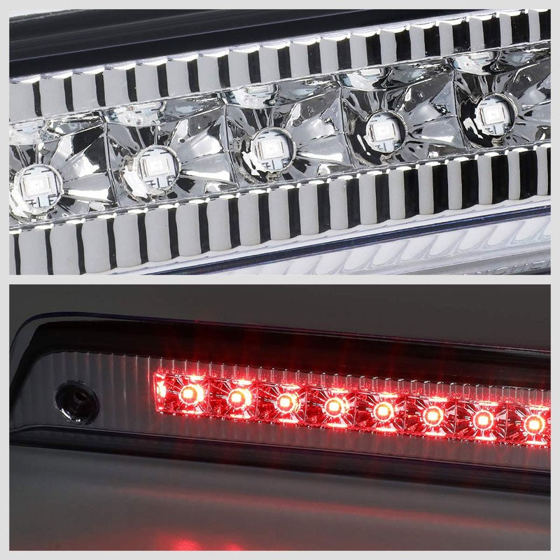 Clear Len/Chrome Housing Full LED Rear Third Brake Light for 10-16 Dodge Journey