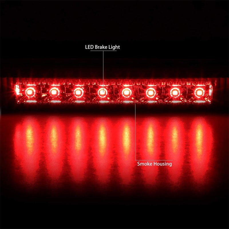 Smoke Len/Chrome Housing Full LED Rear Third Brake Light for 10-16 Dodge Journey