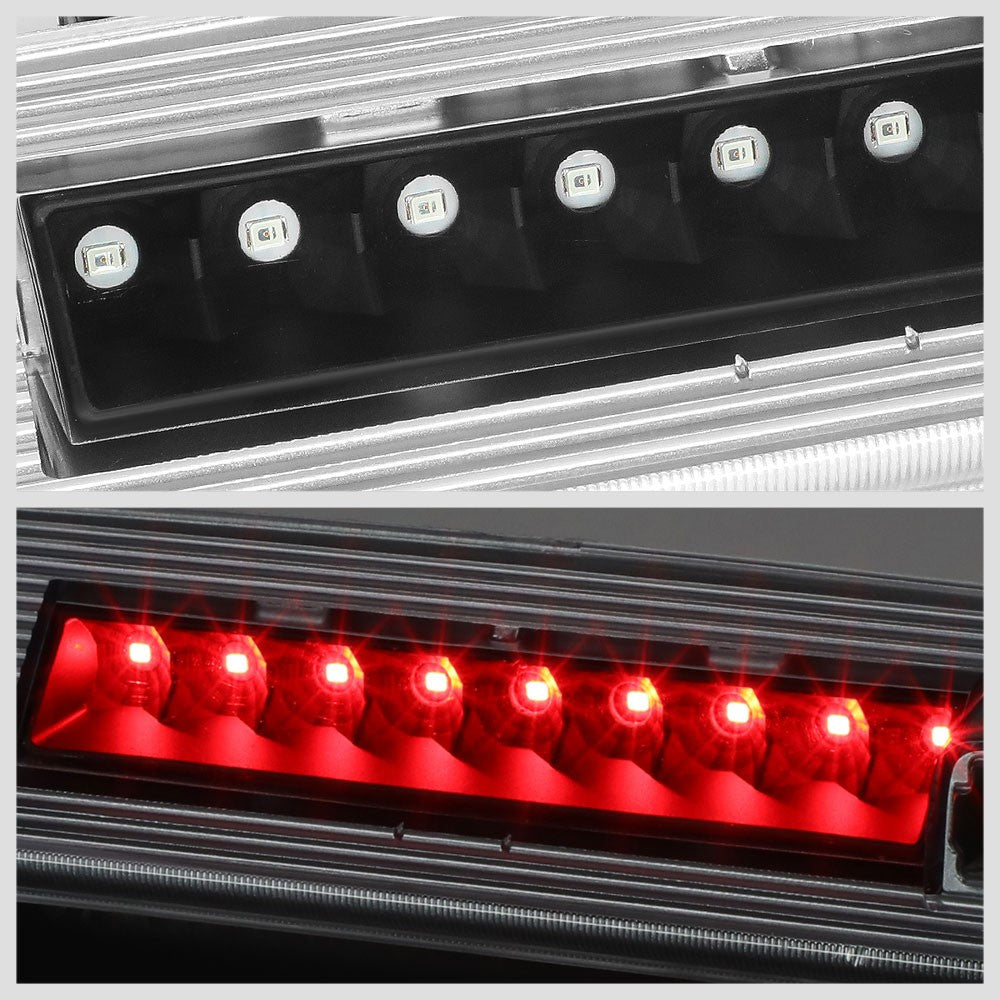 Black Housing/Clear Lens LED Rear Tail Third Brake Light For 07-12 Dodge Nitro