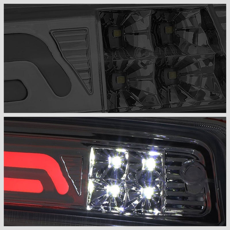 Chrome Housing Smoked Lens 3D LED Third Brake+Cargo Light For 09-18 Ram Pickup