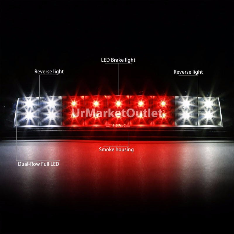 Black Housing Rear Smoke Len Rear Third Brake LED Light For 09-18 Ram Pickup