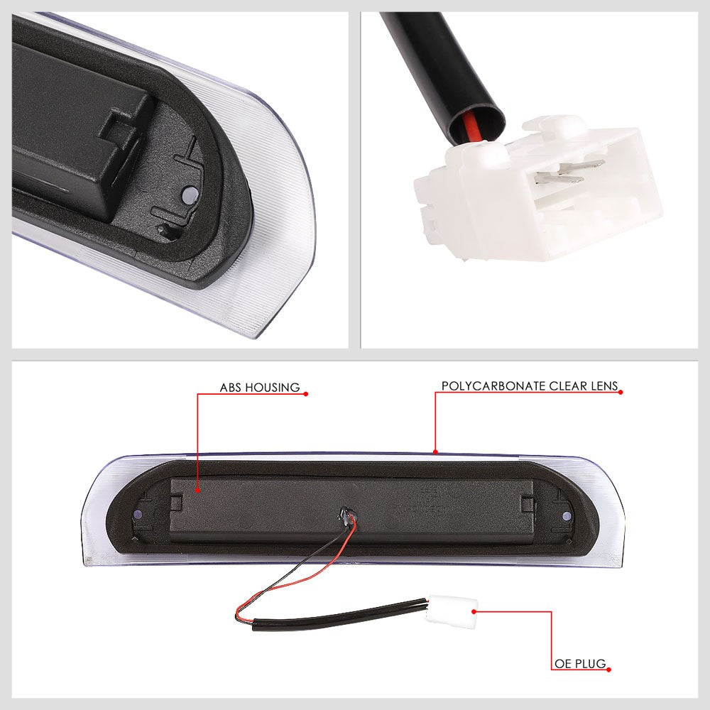 [Sequential Heartbeat LED] Carbon Look/Clear Len Third Brake Light For 02-09 Ram