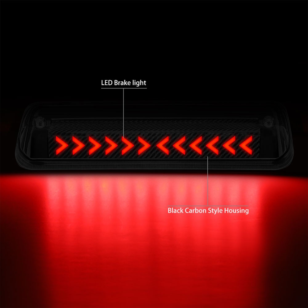 [Sequential Arrow LED] Carbon/Clear Len Third Brake Light For 04-08 F-150 Lobo