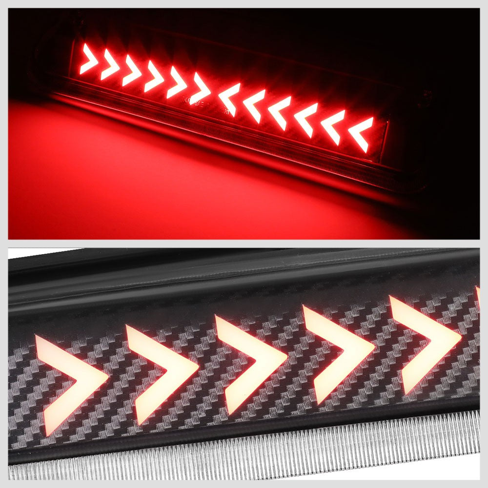 [Sequential Arrow LED] Carbon/Clear Len Third Brake Light For 04-08 F-150 Lobo