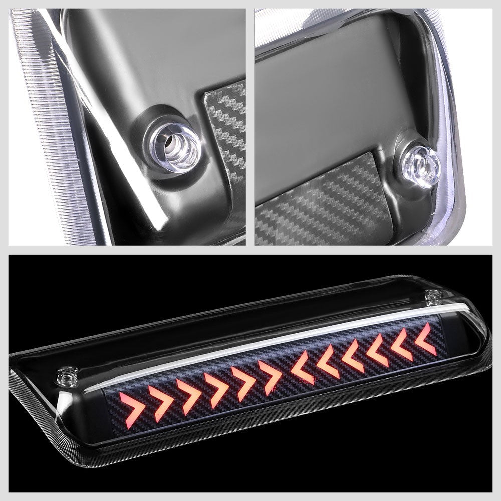 [Sequential Arrow LED] Carbon/Clear Len Third Brake Light For 04-08 F-150 Lobo