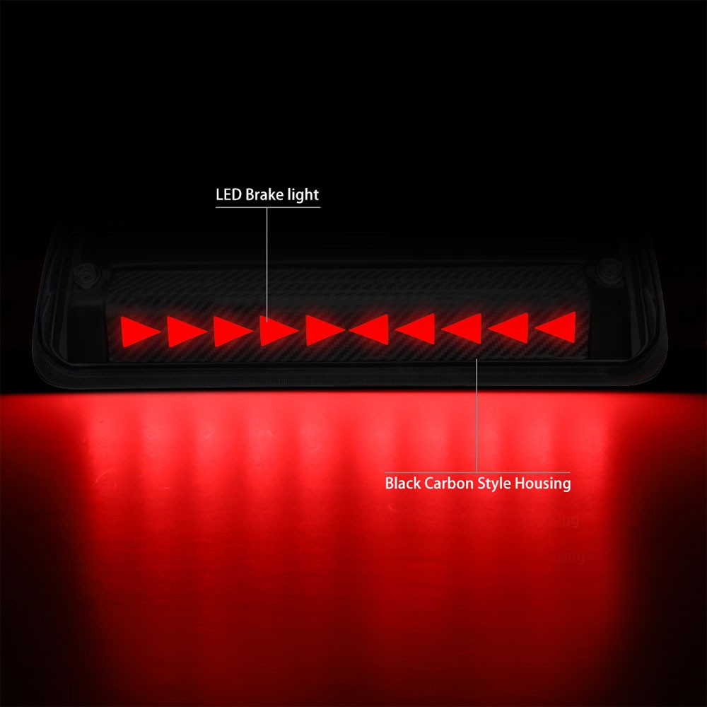 [Sequential Triangle LED] Carbon/Clear Len Third Brake Light For 06-08 Mark LT