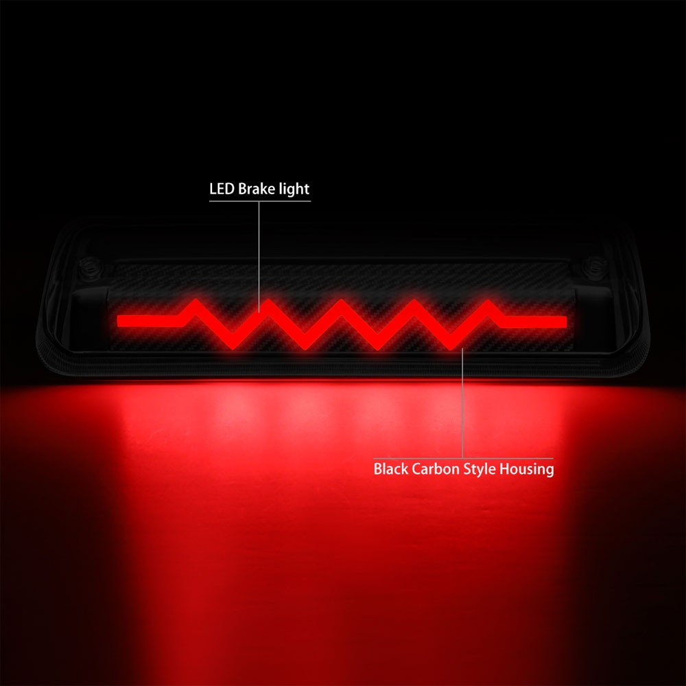 [Sequential Heartbeat LED] Carbon/Clear Len Third Brake Light For 06-08 Mark LT