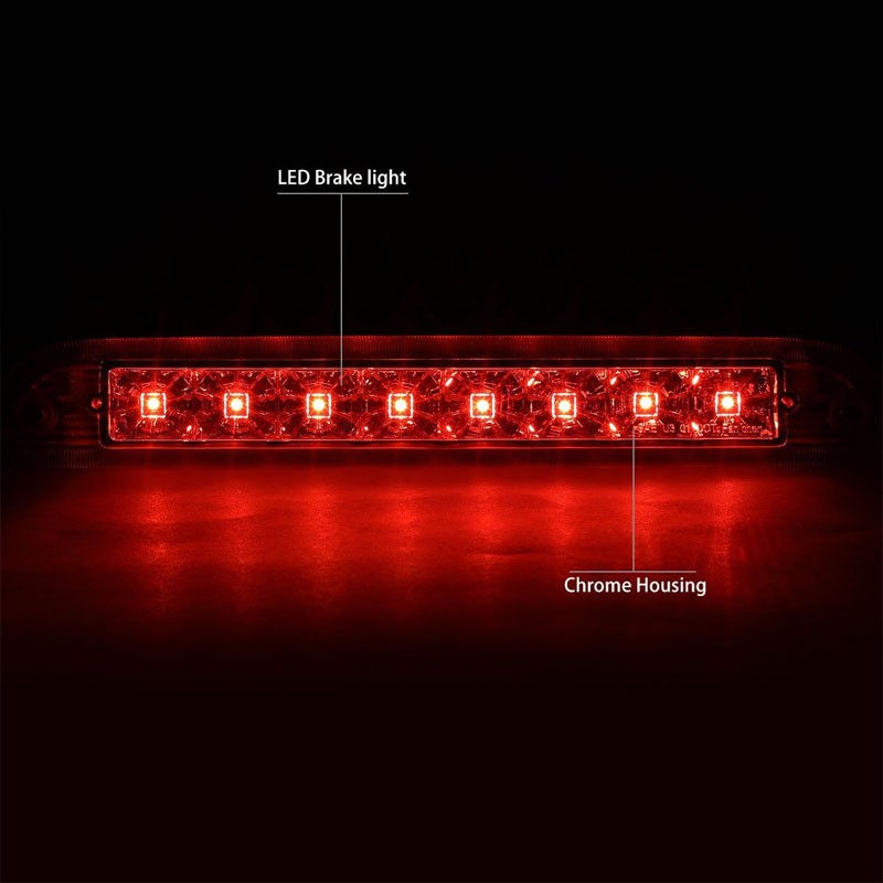 Chrome Housing Clear Lens LED Third Brake Light For 01-07 Ford Escape/Mariner