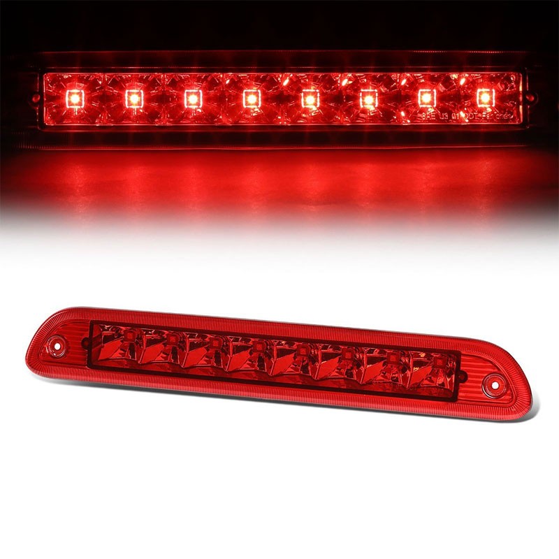 Chrome Housing Red Lens Red LED Third Brake Light For 01-07 Ford Escape/Mariner