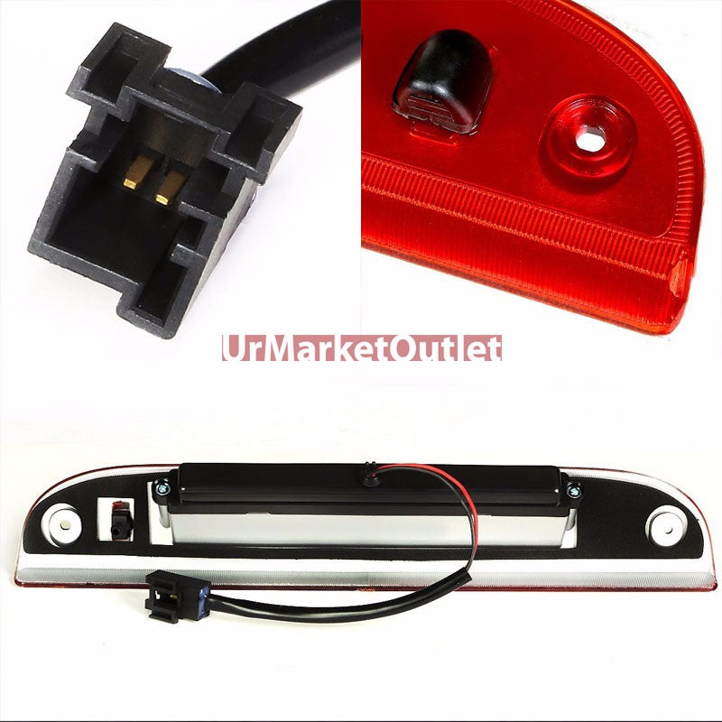 Chrome Housing Red Len Third Brake Red LED Light For Ford 02-12 Explorer U502
