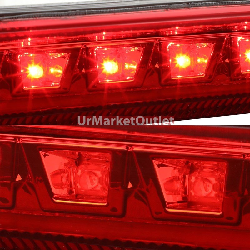 Chrome Housing Red Len Third Brake Red LED Light For Ford 11-15 Explorer U502
