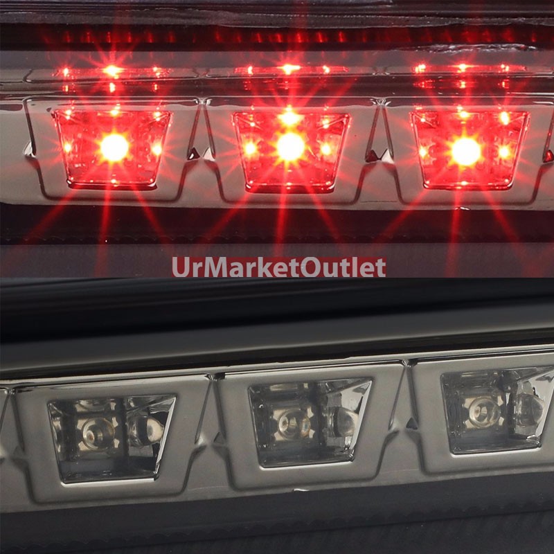 Chrome Housing Smoke Len Third Brake Red LED Light For Ford 11-15 Explorer U502
