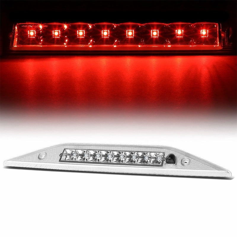 Chrome Housing Clear Lens Red LED Third Brake Light For 08-09 Ford Taurus X