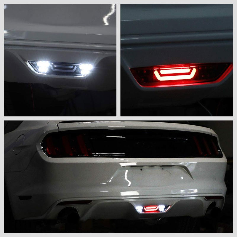 Clear Lens/Black Housing 3D LED Rear Third Brake Light for 15-18 Ford Mustang