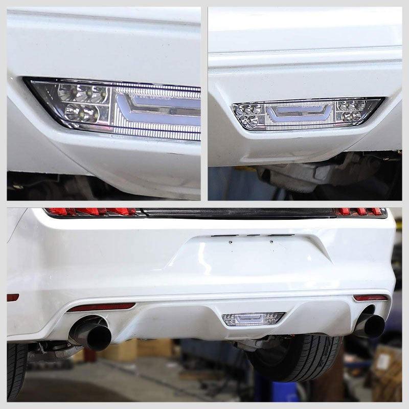 Clear Lens/Chrome Housing 3D LED Tail Third Brake Light for 15-18 Ford Mustang