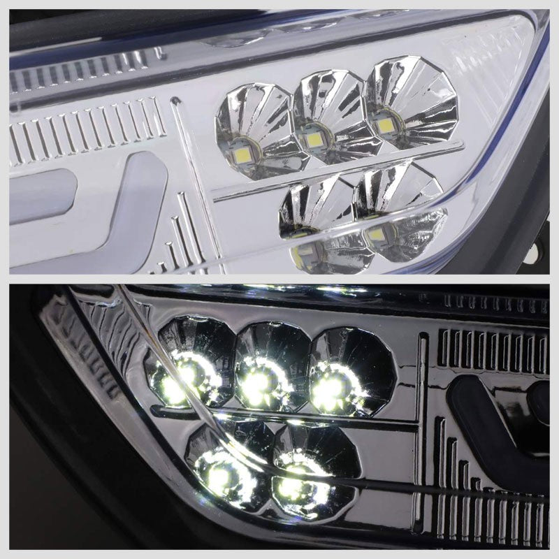 Clear Lens/Chrome Housing 3D LED Tail Third Brake Light for 15-18 Ford Mustang