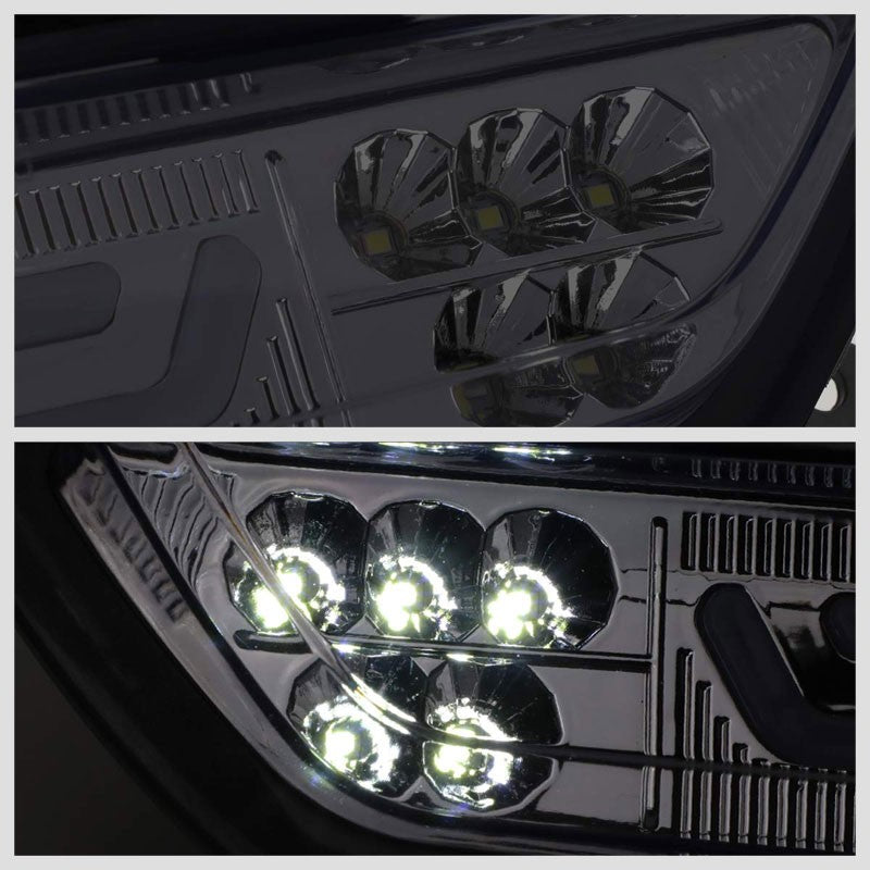 Smoke Lens/Chrome Housing 3D LED Tail Third Brake Light for 15-18 Ford Mustang