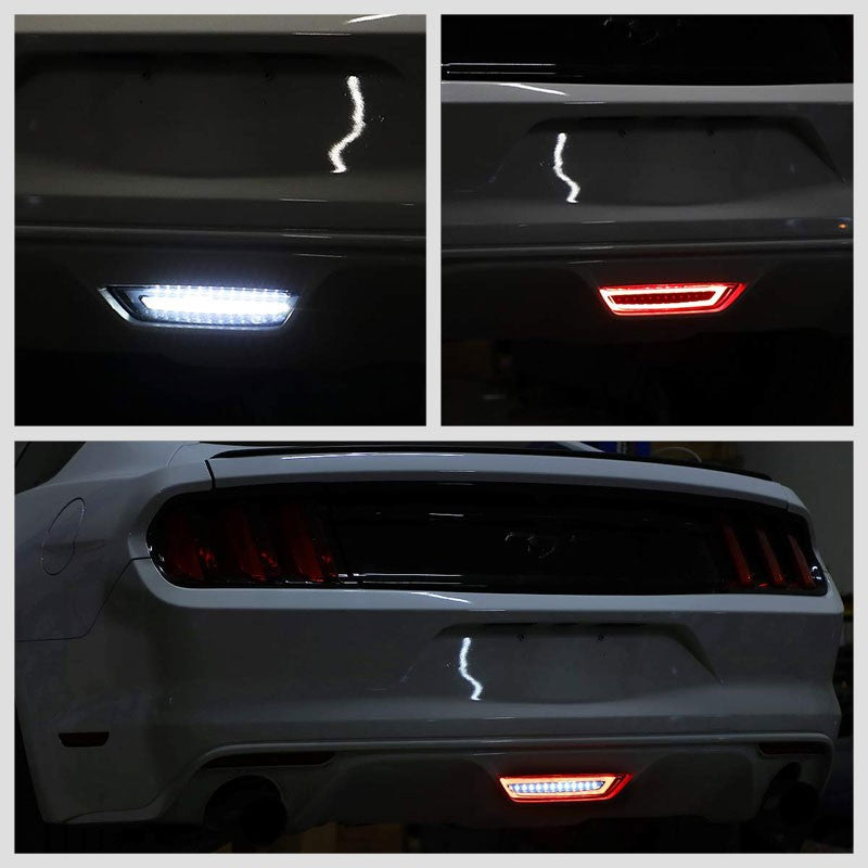 Clear Lens/Black Housing Full LED Rear Third Brake Light for 15-18 Ford Mustang