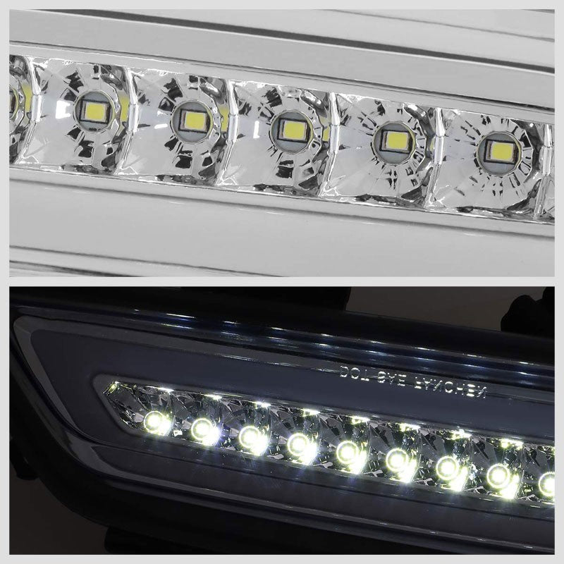 Clear Lens/Chrome House Full LED Rear Third Brake Light for 15-18 Ford Mustang