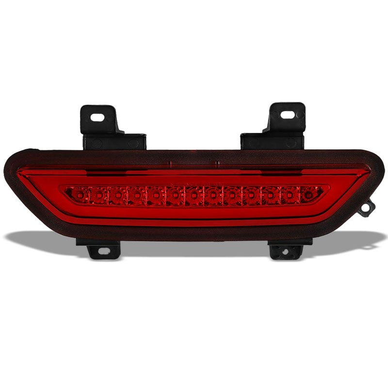 Red Lens/Chrome Housing Full LED Rear Third Brake Light for 15-18 Ford Mustang
