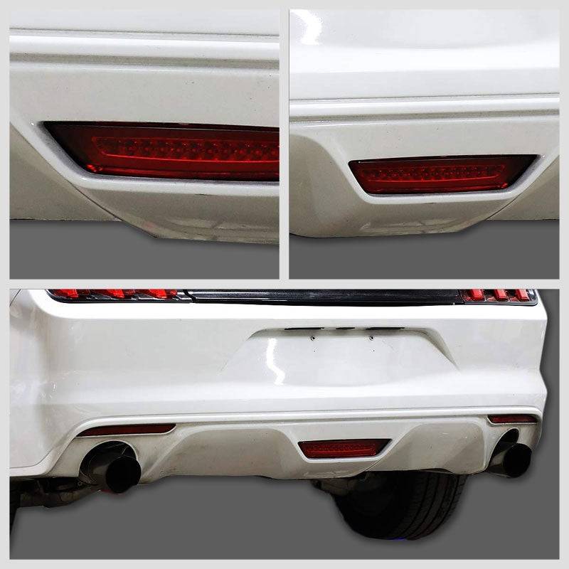 Red Lens/Chrome Housing Full LED Rear Third Brake Light for 15-18 Ford Mustang