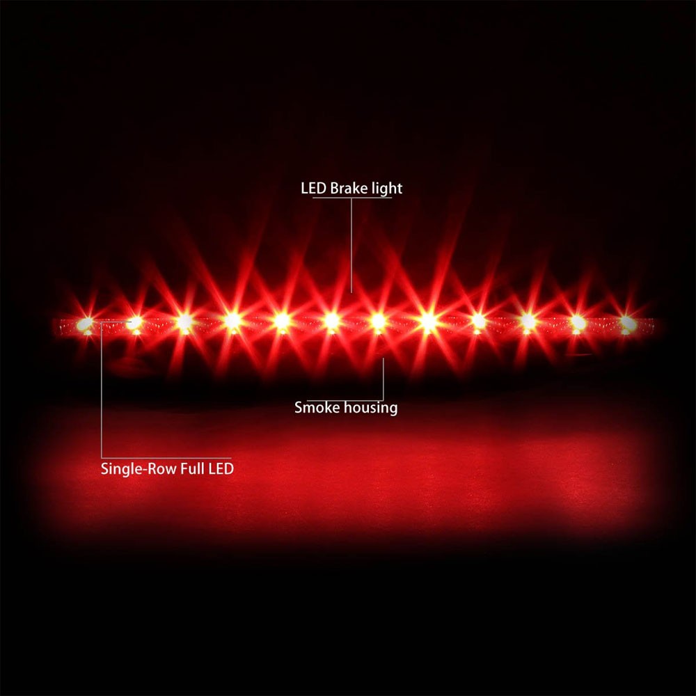 Chrome Housing/Smoke Len LED Rear Tail Third Brake Light For 99-04 Ford Mustang