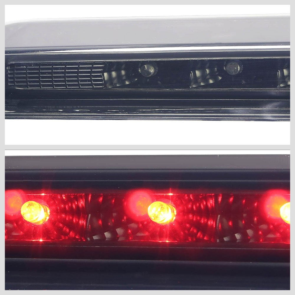 Chrome Housing/Smoke Len LED Rear Tail Third Brake Light For 99-04 Ford Mustang