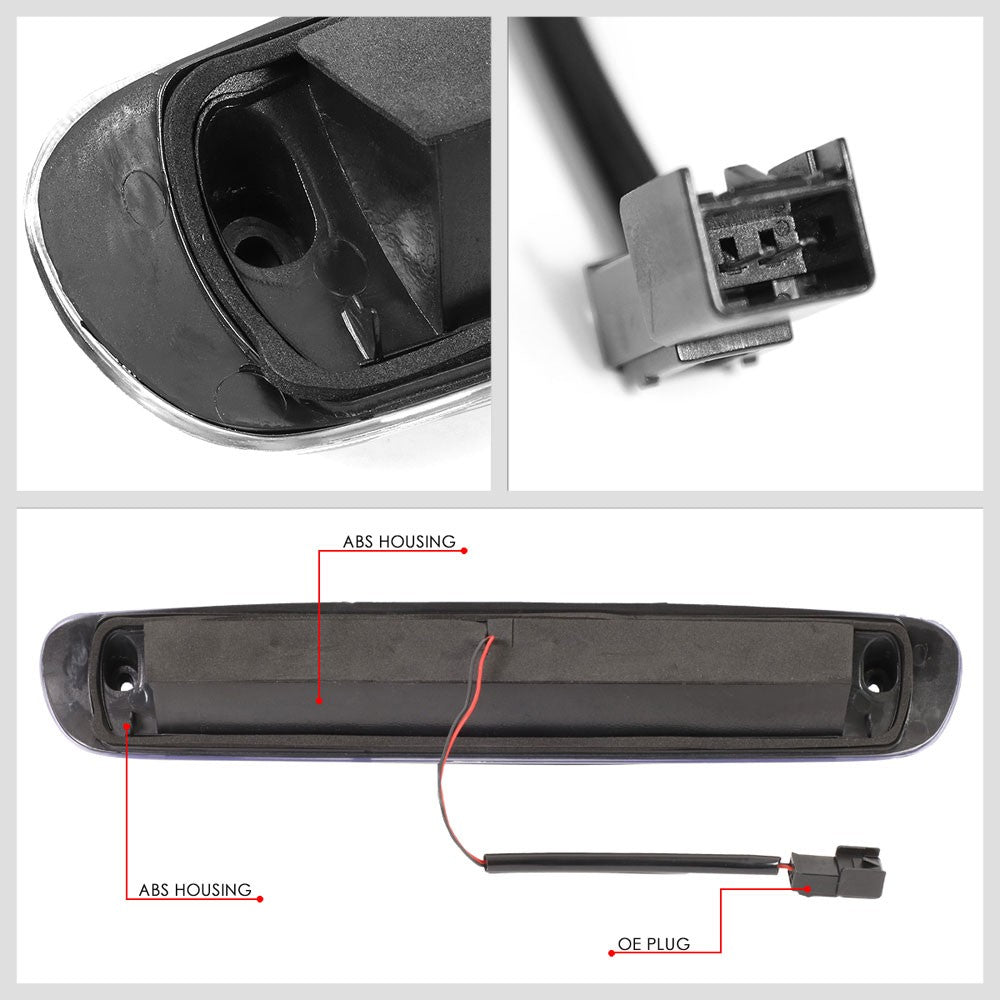 [Sequential Triangle LED] Carbon/Clear Len Third Brake Light For 07-14 Silverado