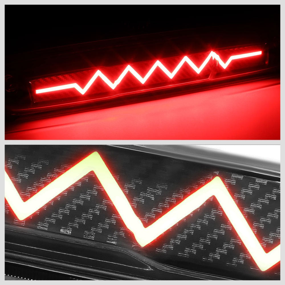 [Sequential Heartbeat LED] Carbon/Clear Len Third Brake Light For 07-14 Sierra