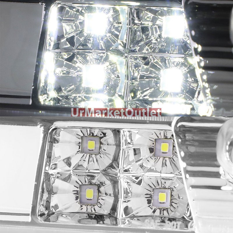 Clear Lens/Chrome LED Rear 3RD Third Brake Light Lamp For 14-20 Silverado/Sierra