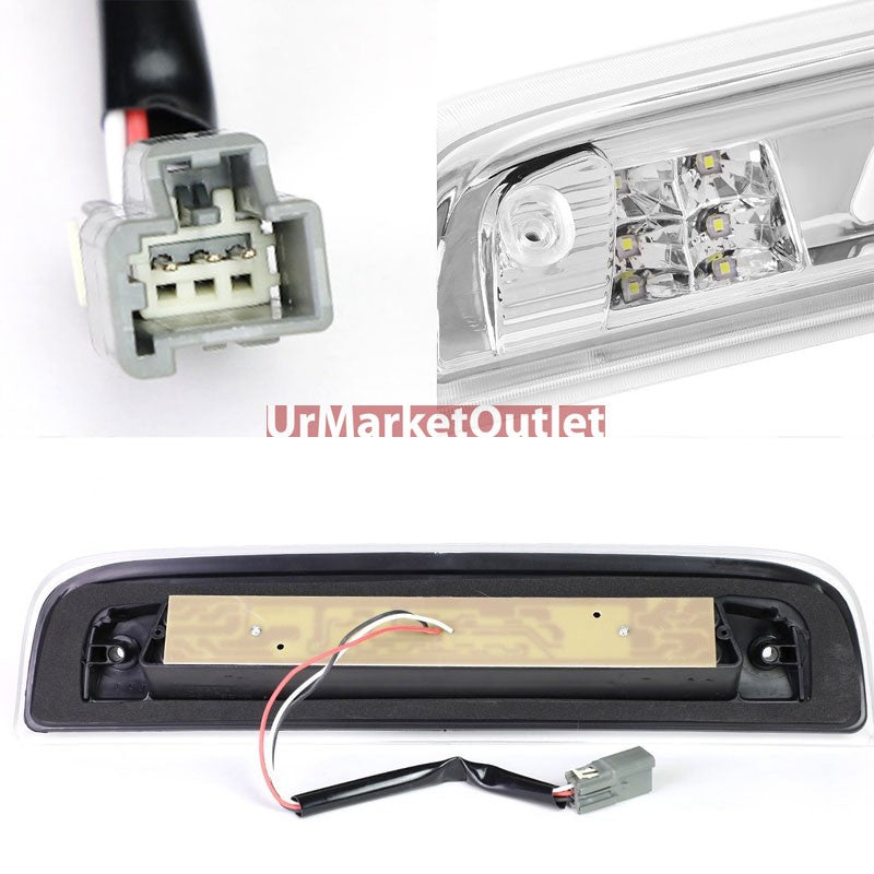 Clear Lens/Chrome LED Rear 3RD Third Brake Light Lamp For 14-20 Silverado/Sierra