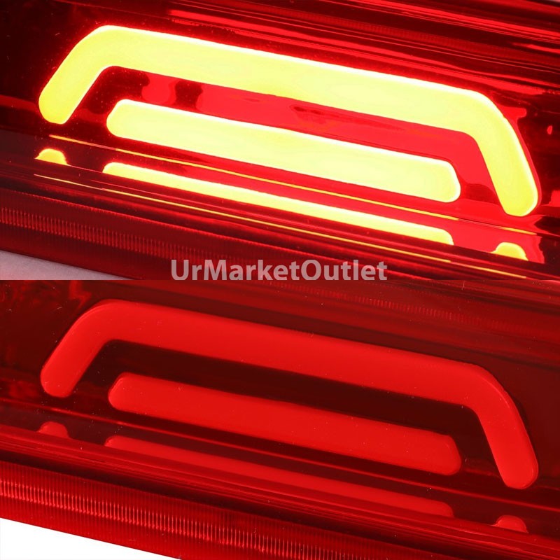 Red Lens/Chrome LED Rear 3RD Third Brake Light Lamp For 14-18 Silverado 1500