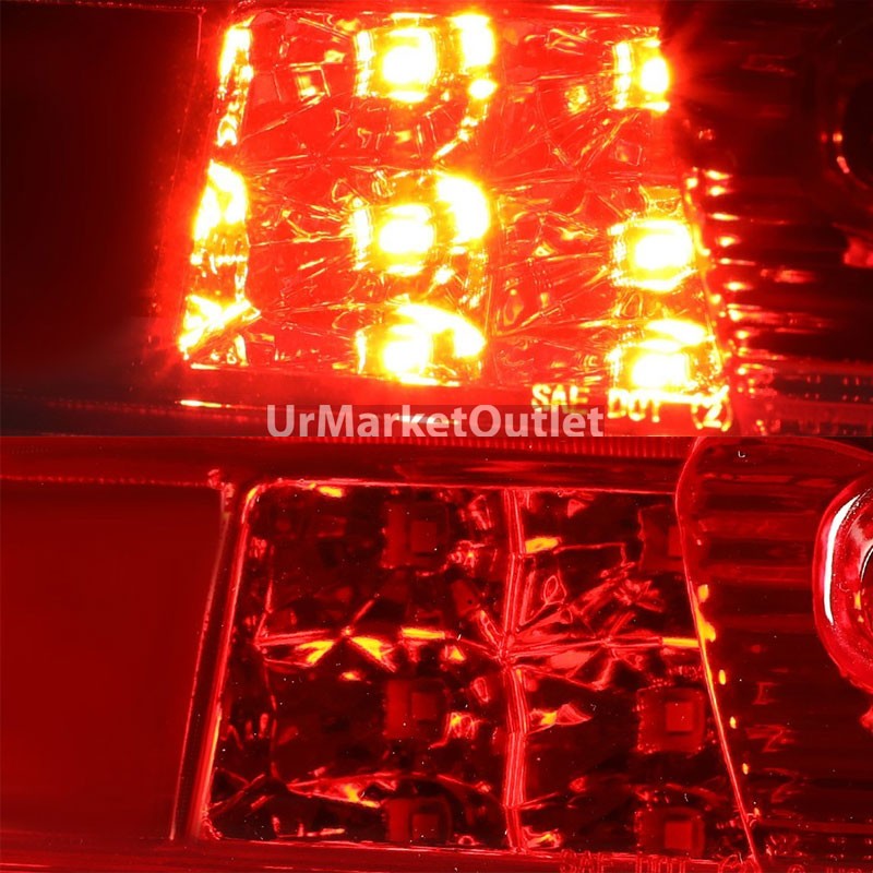 Red Lens/Chrome LED Rear 3RD Third Brake Light Lamp For 14-18 Silverado 1500