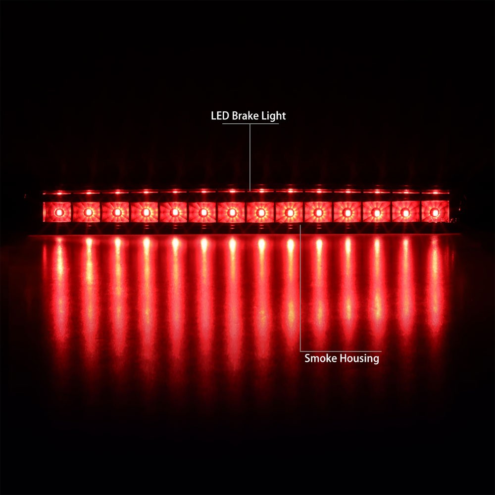 Black Housing/Smoke Lens LED Rear Third Brake Light For 09-17 Chevrolet Traverse