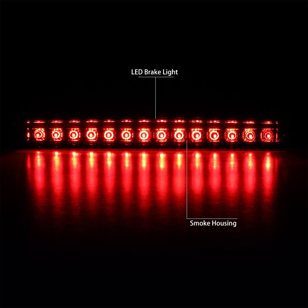 Chrome Housing/Smoke Len LED Rear Third Brake Light For 09-17 Chevrolet Traverse