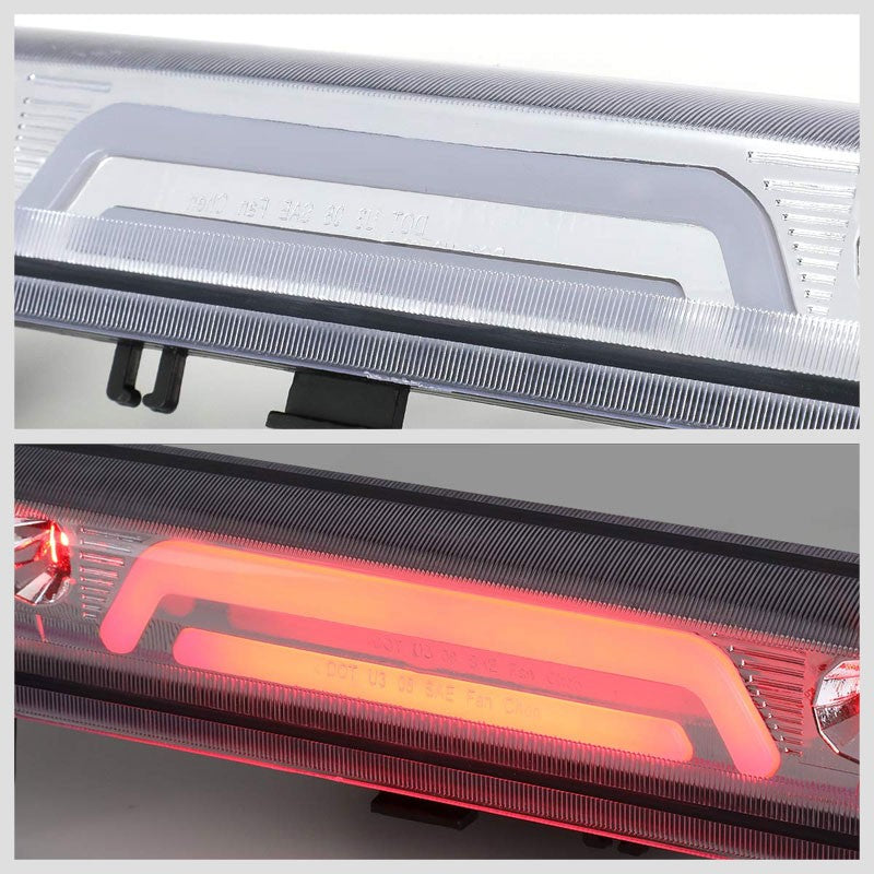 3D LED Rear Third Brake Light Chrome Housing Clear Lens For 00-06 Chevy Tahoe