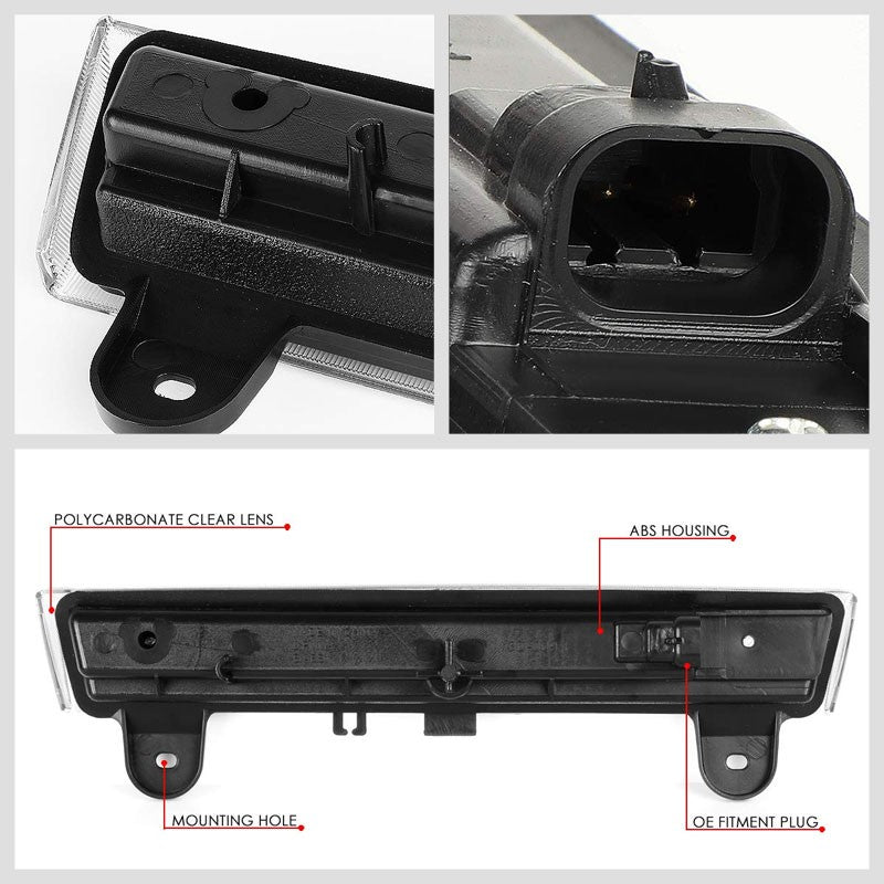 3D LED Rear Third Brake Light Chrome Housing Clear Lens For 00-06 Chevy Tahoe