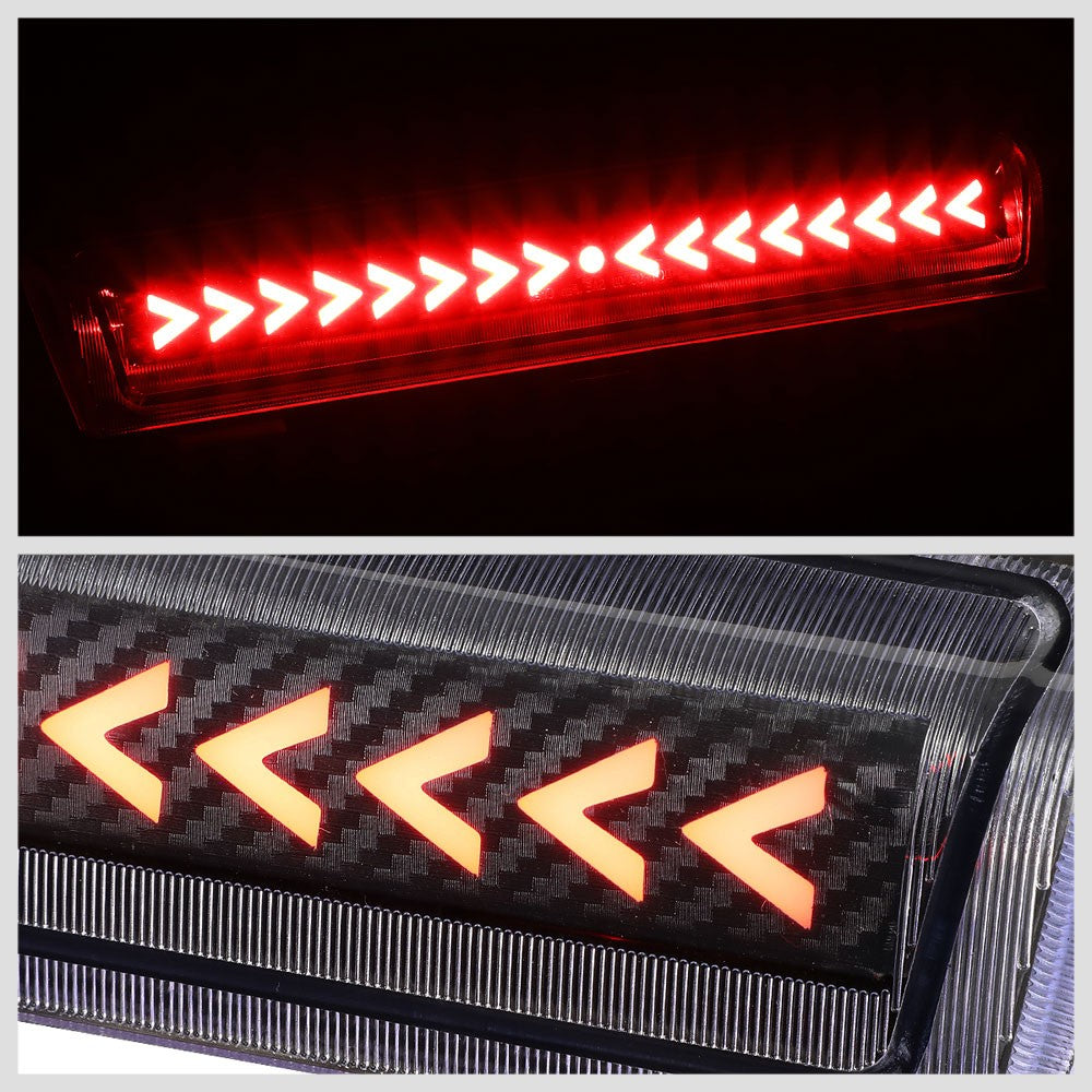 [Sequential Arrow LED] Carbon/Clear Len Third Brake Light For 00-06 Suburban