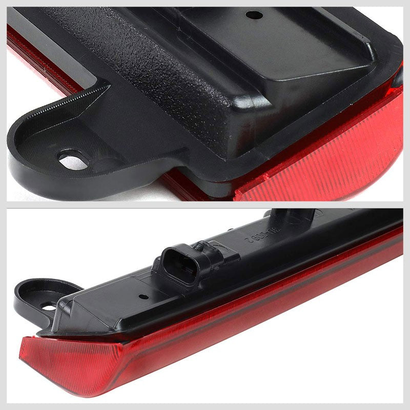 3D LED BAR Rear Third Brake Light Chrome Housing Red Lens For 00-06 GMC Yukon
