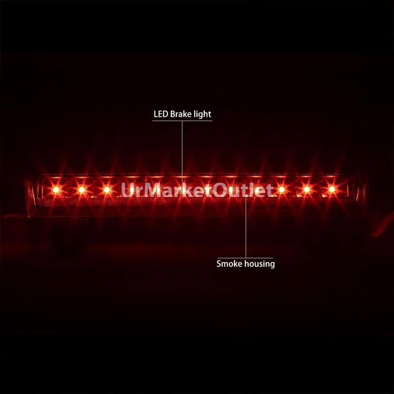 Black Housing Smoke Len Third Brake Light For 00-06 Yukon/Tahoe/XL 1500/2500