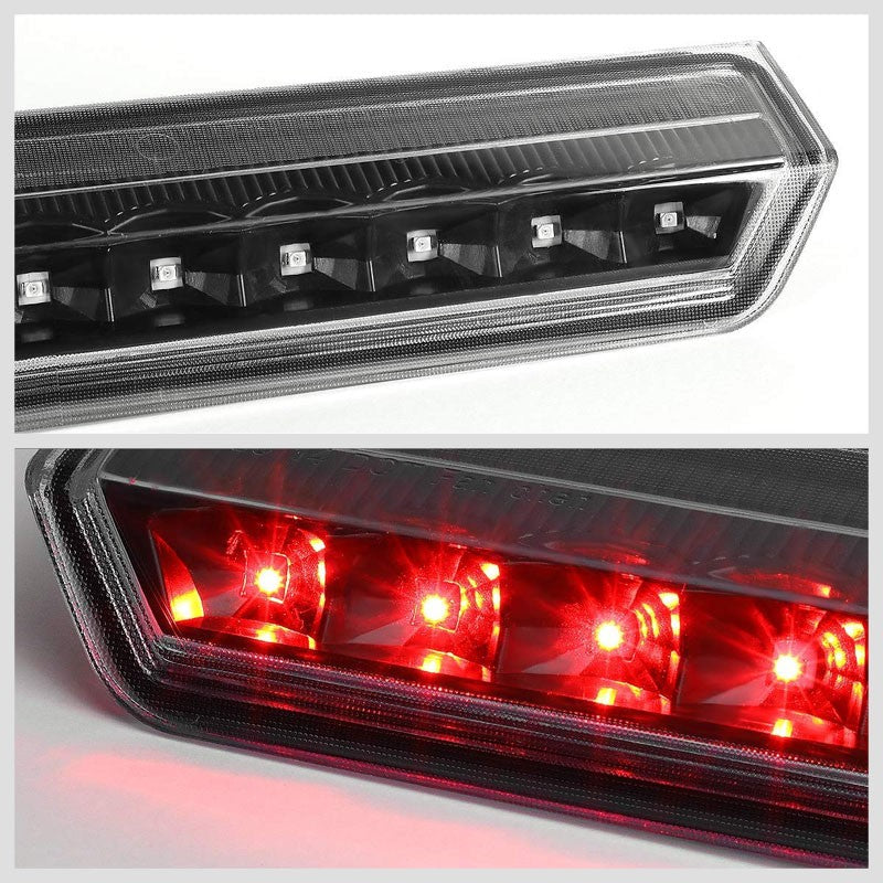 Black Housing Clear Lens LED Rear 3RD Third Brake Light Lamp For 15-17 Tahoe